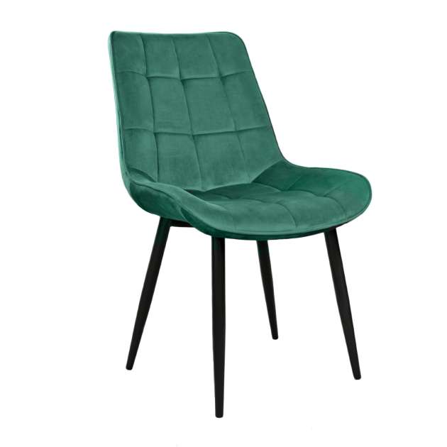 Scaun Hans Catifea Green HLR57 + Black Legs