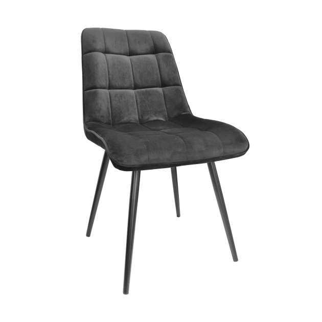 Scaun Capella Catifea Black HLR66+Black Legs
