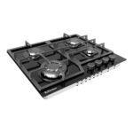 Plită gaze Backer Riki 6004 Turbo BL GL Black