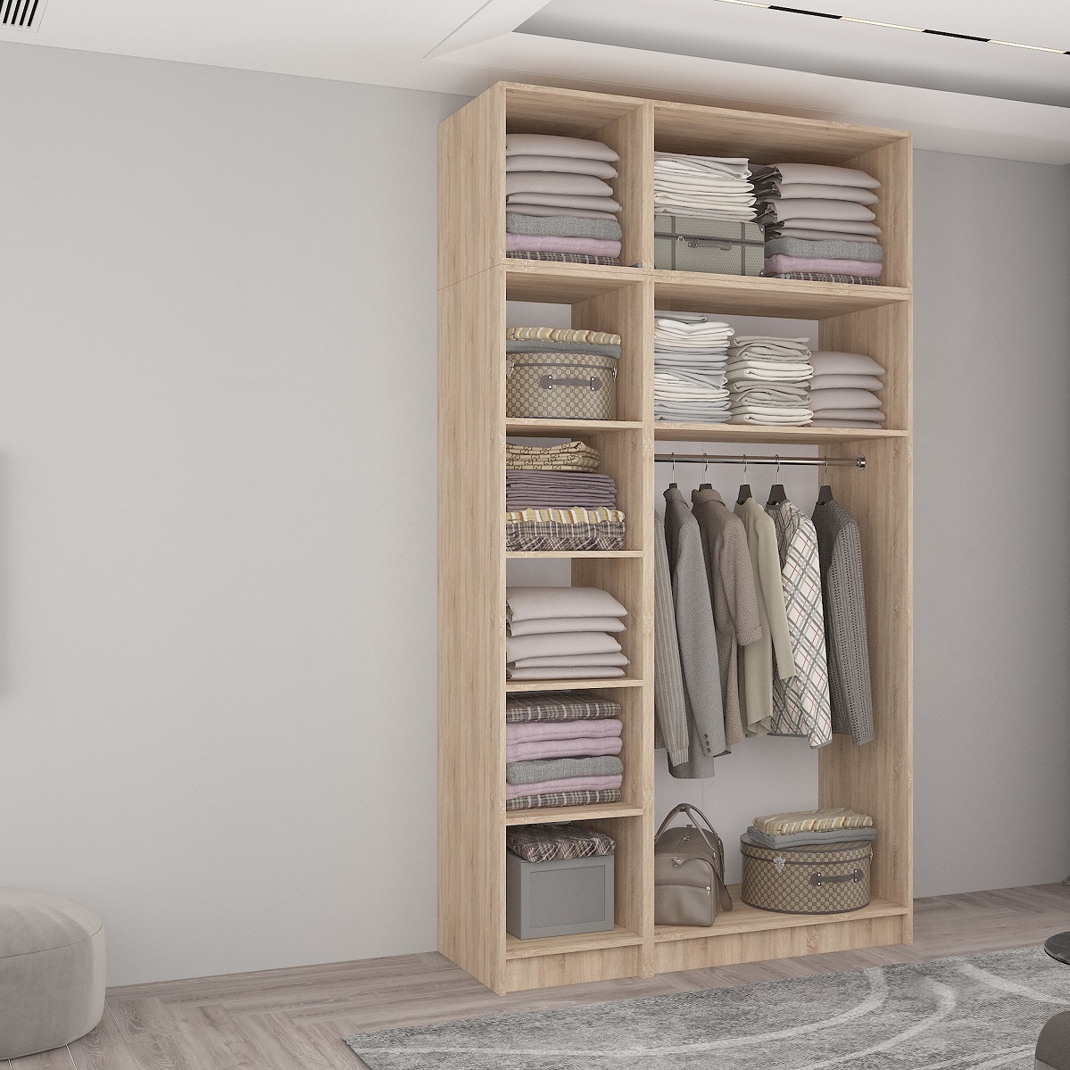 Dulap Smart-Home A+A+B+P 135x56x240/250/260H cm