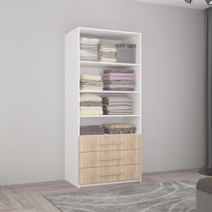 Dulap Smart-Home 0.90x0.56x2.0H m. cu polițe și sertare