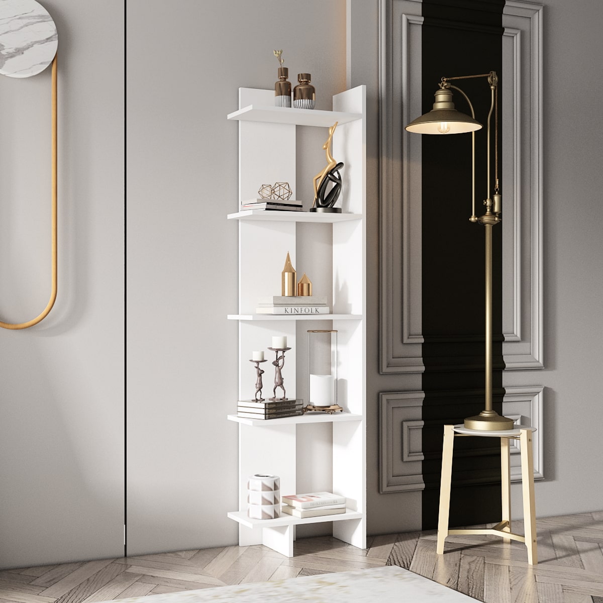 Etajeră Ostin 52x28x195H cm