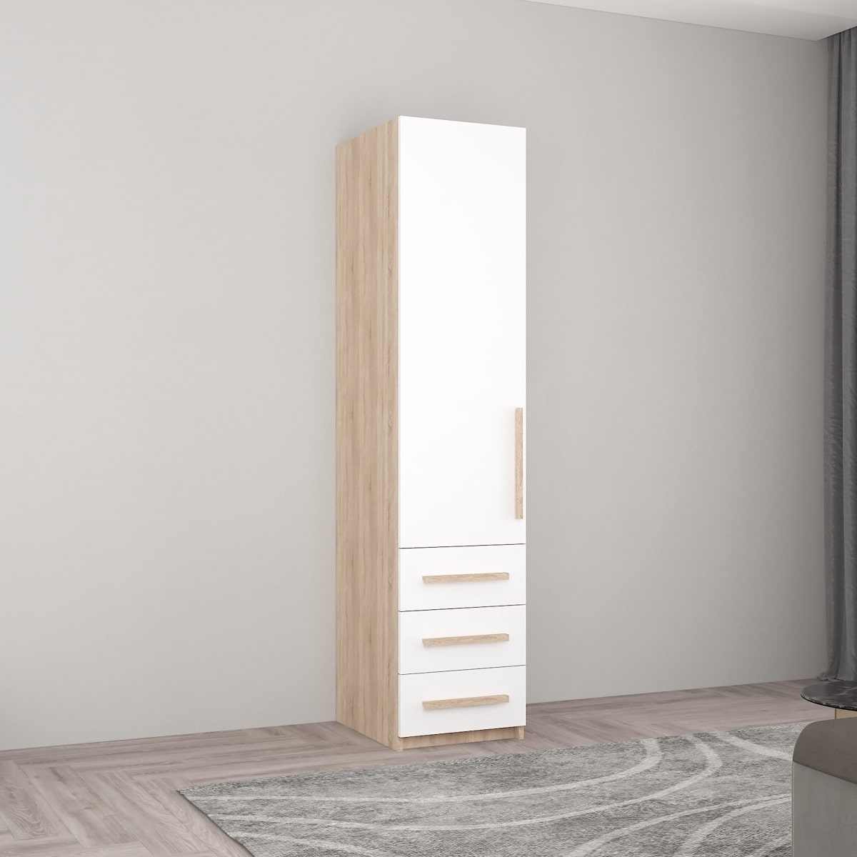 Dulap Smart-Home 0.50x0.56x2.0H m. cu polițe și sertare