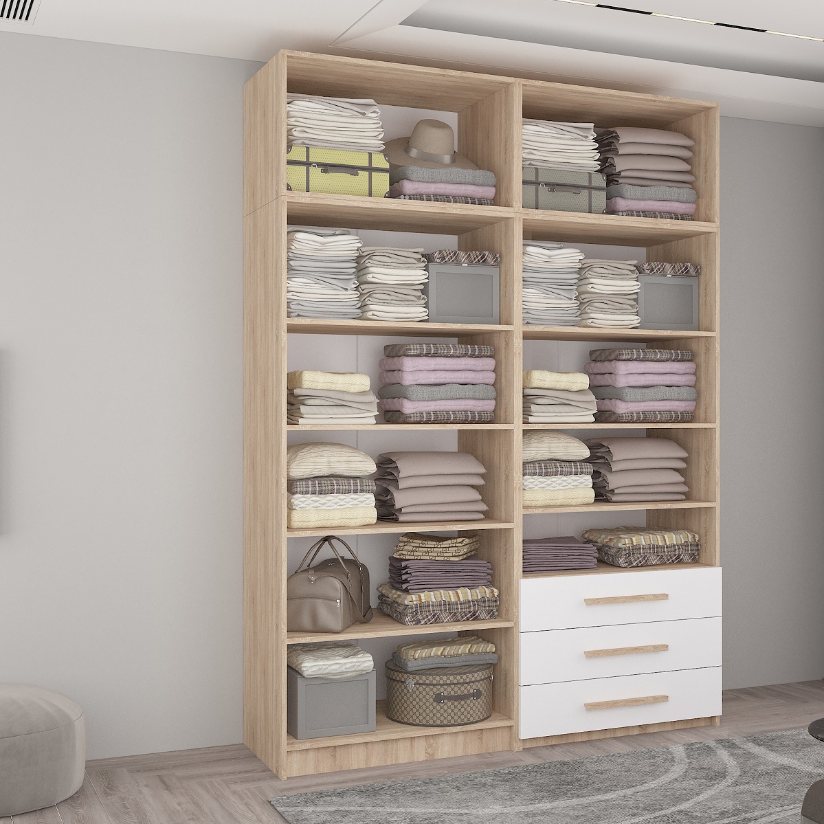 Dulap Smart-Home A+A+P+S 135x56x240/250/260H cm