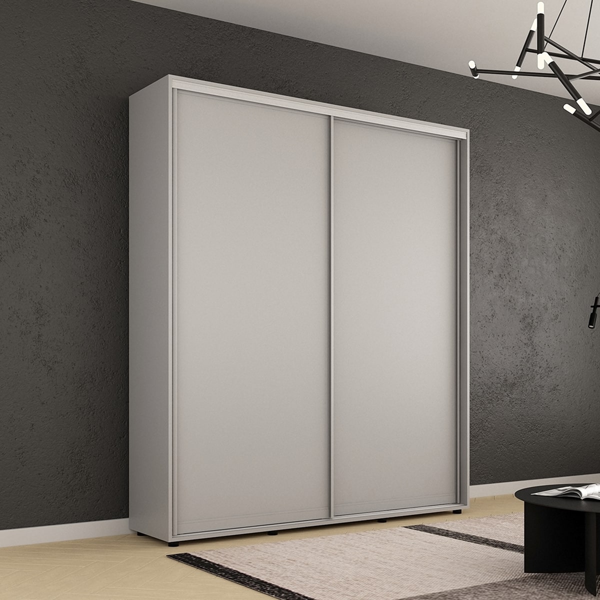 Dulap Compact (1.8-2.3 m.) uși glisante PAL fără ornament