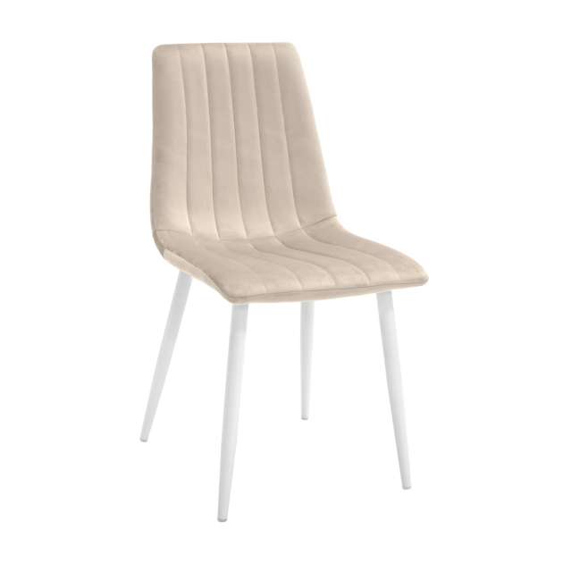 Scaun DC-90P N7 Catifea Capucino+White Legs