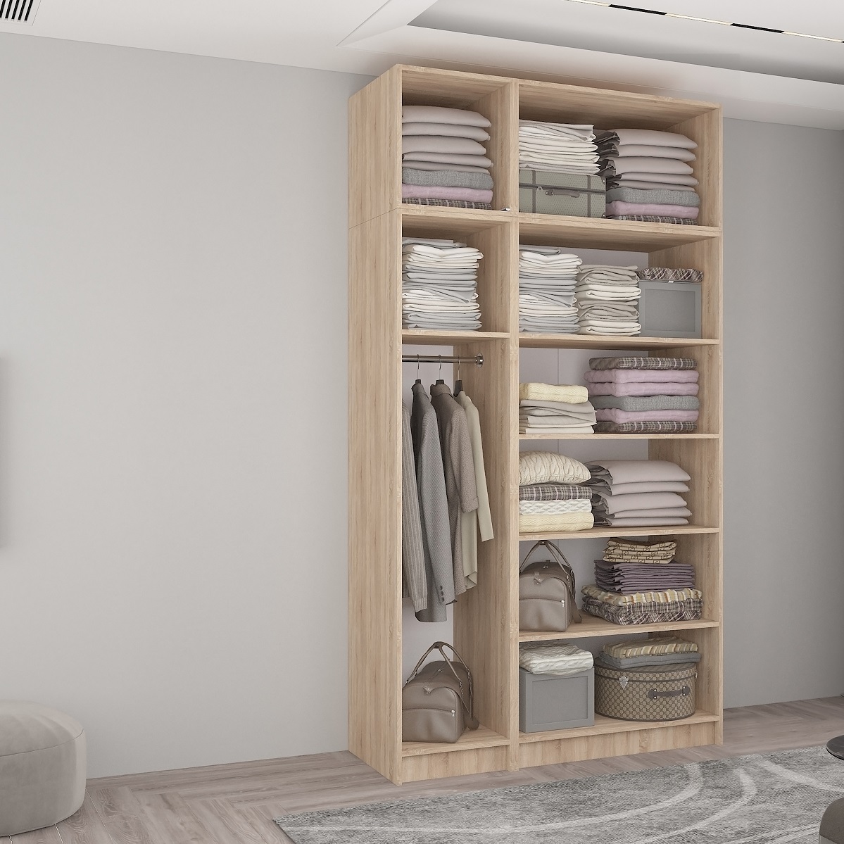 Dulap Smart-Home A+A+B+P 135x56x240/250/260H cm