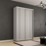 Dulap Compact (1.4-1.7 m.) uși glisante PAL cu ornament linii