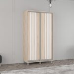 Dulap Aron (1.0m - 1.9m) uși glisante din PAL сu lamele