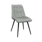 Scaun Capella Catifea Light Grey HLR14+Black-Legs