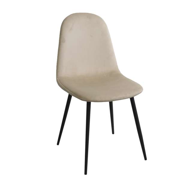 Scaun C-710 Catifea+Black Legs Beige