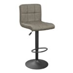 Scaun de bar SB-044 Dark Grey Pu+Black Legs