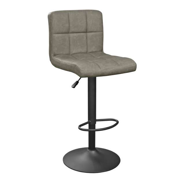Scaun de bar SB-044 Dark Grey Pu+Black Legs