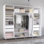 Dulap Aron (2.4m - 2.7m) uși glisante din PAL cu oglindă (K3) zebra