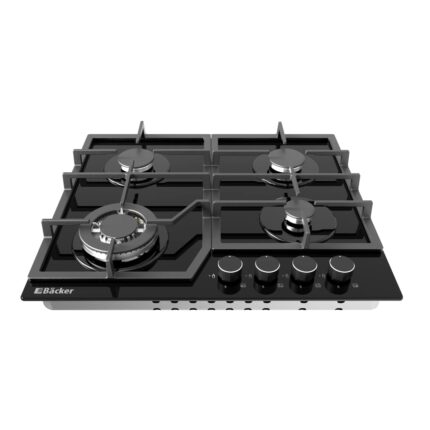 Plită gaze Backer Riki 6004 Turbo BL GL Black
