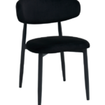 Scaun Meridian Catifea Black (HLR66) + Black Legs