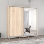 Dulap Aron-S (1.9m - 2.0m) uși glisante din oglindă și PAL