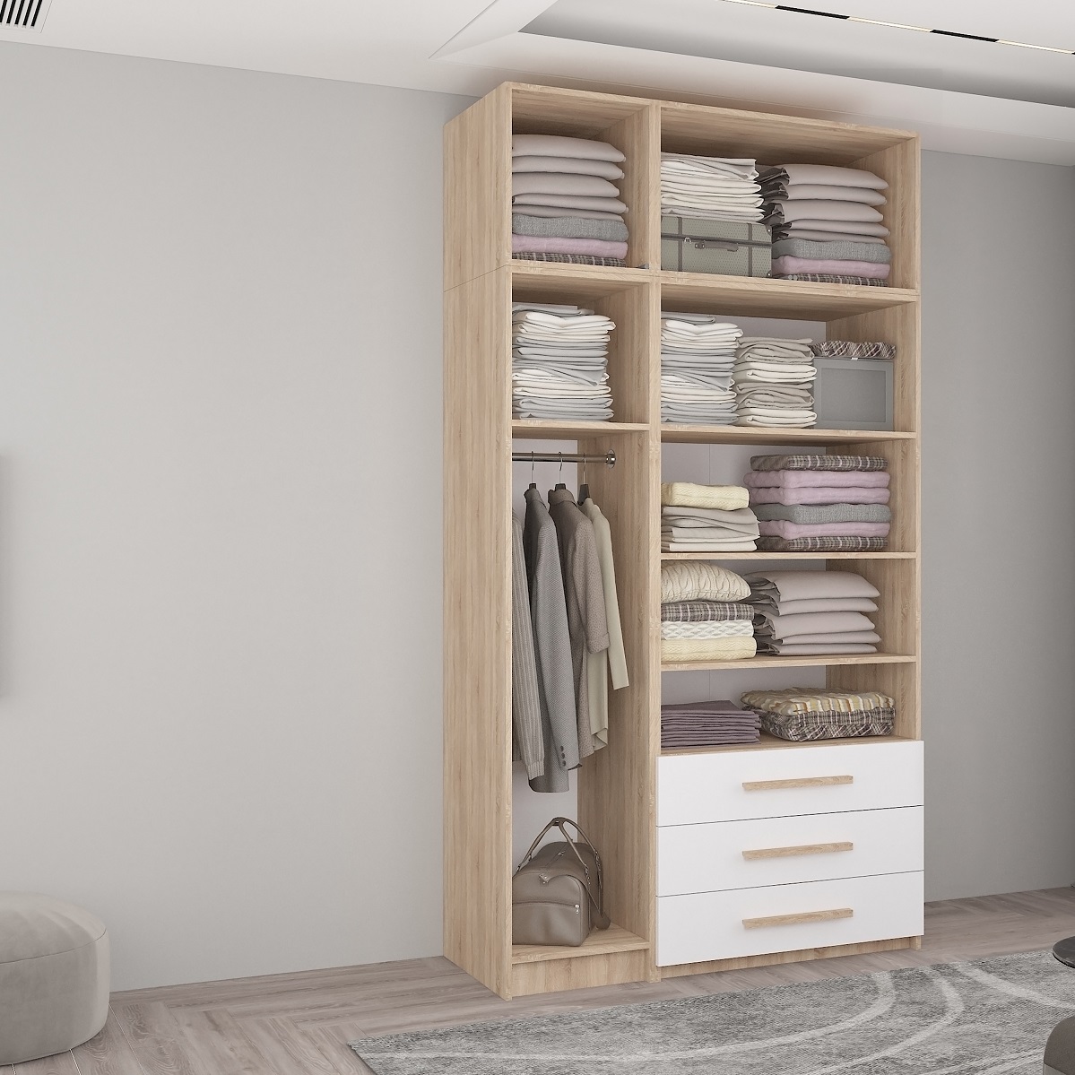 Dulap Smart-Home A+A+B+S 135x56x240/250/260H cm